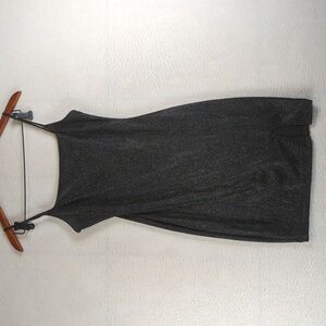 Q USA Womens Black Sparkly Silver Bodycon Formal Evening Mini‎ Dress Size XS